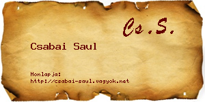 Csabai Saul névjegykártya